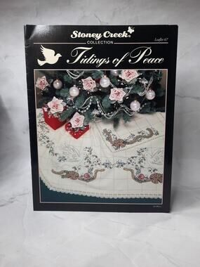 1993 Stoney Creek Cross Stitch Pattern Tidings of Peace Christmas Tree Skirt
